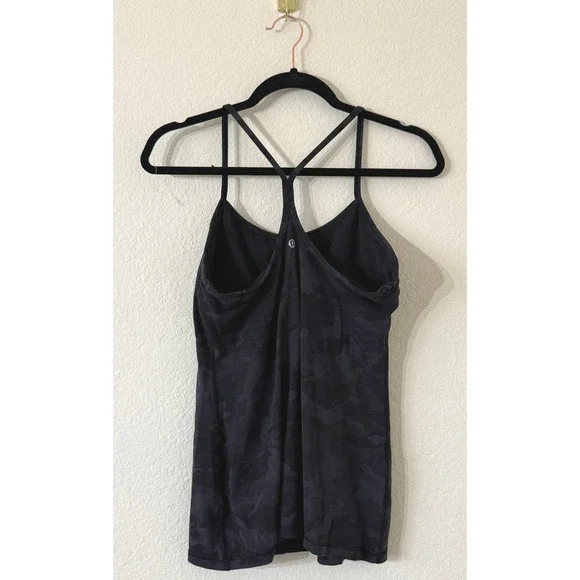Lululemon Women's Black Camo Strapy Align Tank Top Size 10 Athleisure - Picture 2 of 4